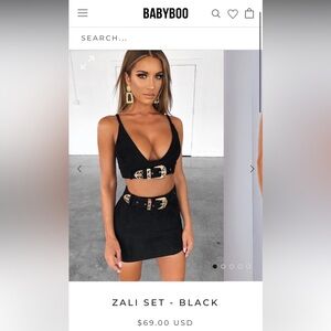 Black cowboy set two piece